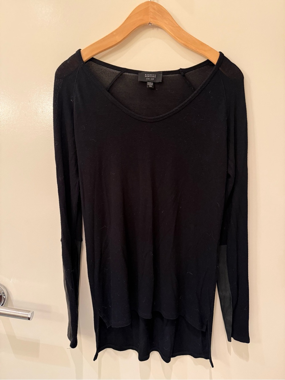 Barneys New York Co-Op Black Long Sleeve Top Size XS